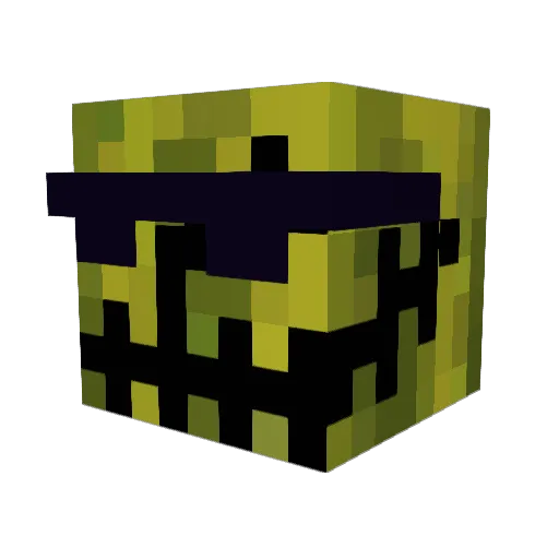 melonmane Minecraft avatar head, 3D render