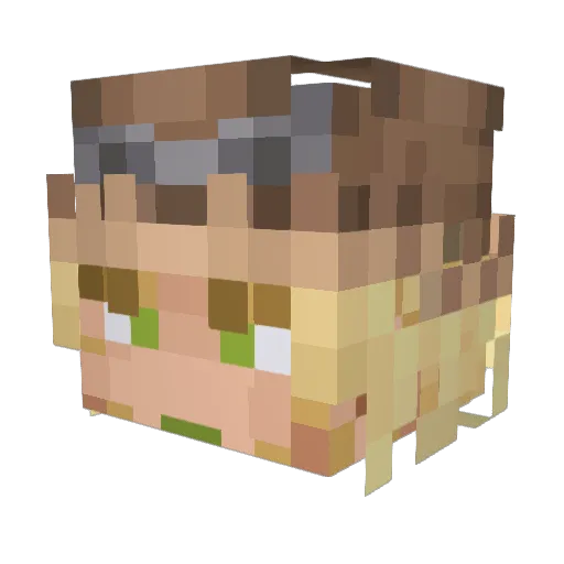 melonmike Minecraft avatar head, 3D render