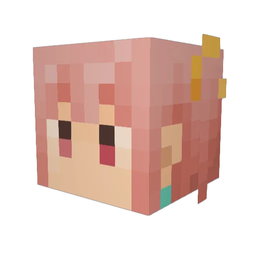 melonmilk04 Minecraft avatar head, 3D render