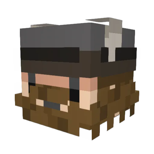 melonor Minecraft avatar head, 3D render