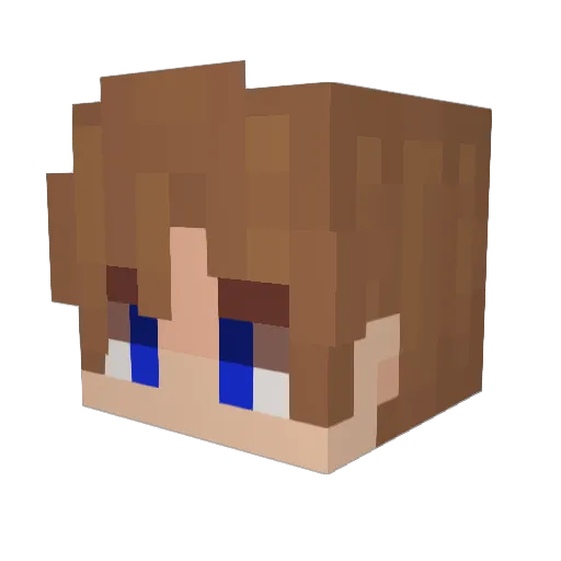 melonshork Minecraft avatar head, 3D render