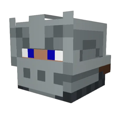 meloo___ Minecraft avatar head, 3D render