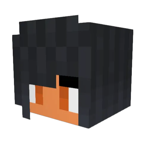 melorarose Minecraft avatar head, 3D render