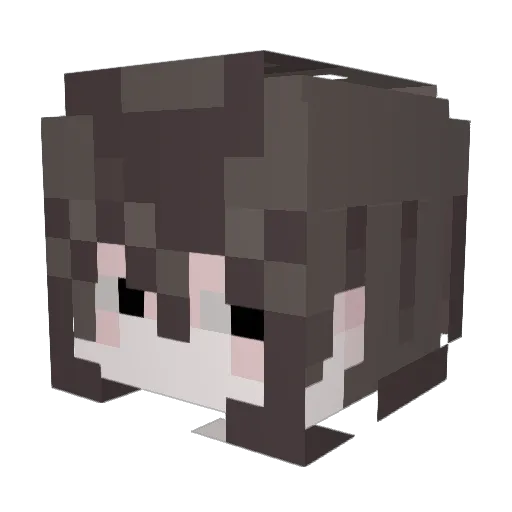 melorcholy Minecraft avatar head, 3D render