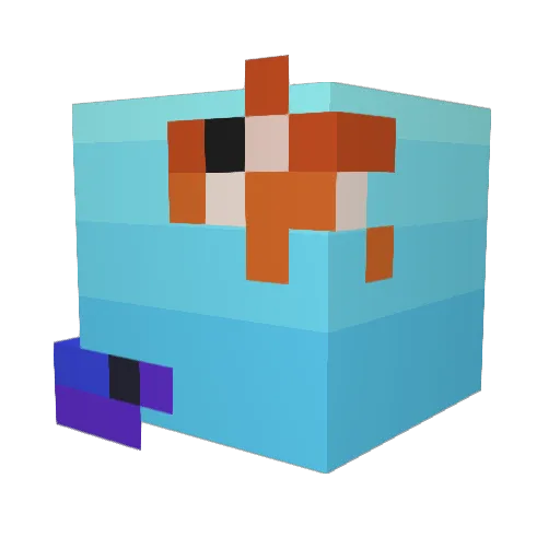 melosoup Minecraft avatar head, 3D render