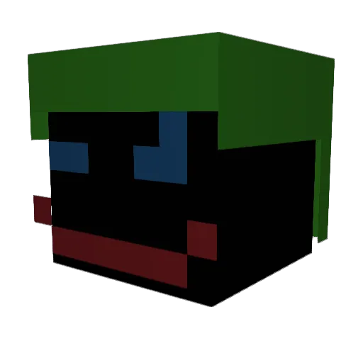 melounek120 Minecraft avatar head, 3D render
