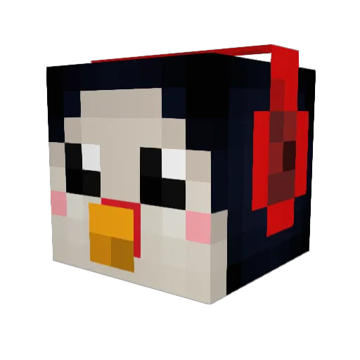 melsar_ Minecraft avatar head, 3D render