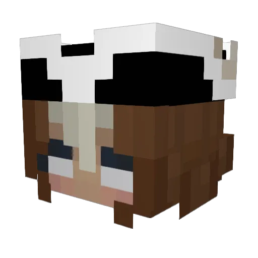 melsiess_ Minecraft avatar head, 3D render