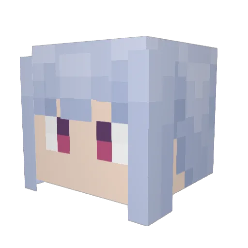 melt_08 Minecraft avatar head, 3D render