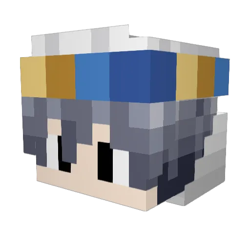 meltwing Minecraft avatar head, 3D render