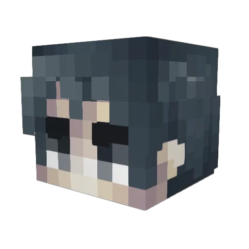 meltyb1ood Minecraft avatar head, 3D render