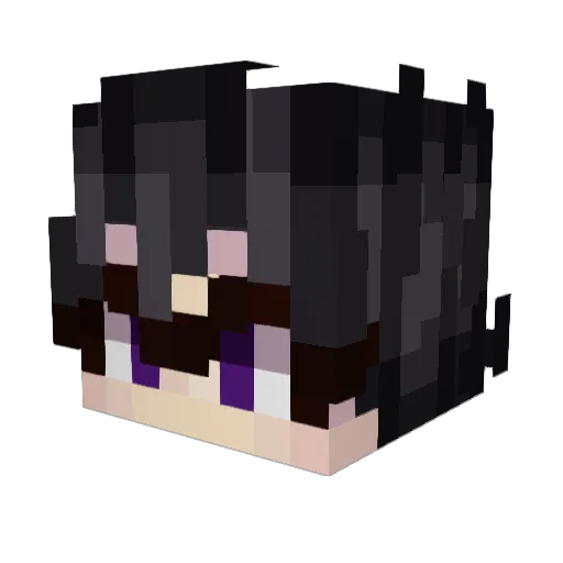 melulkedi Minecraft avatar head, 3D render