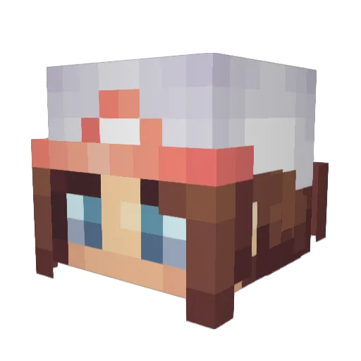 melveon Minecraft avatar head, 3D render