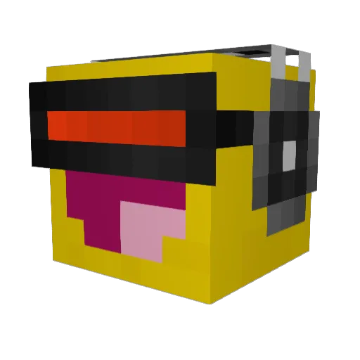 melvinJS Minecraft avatar head, 3D render