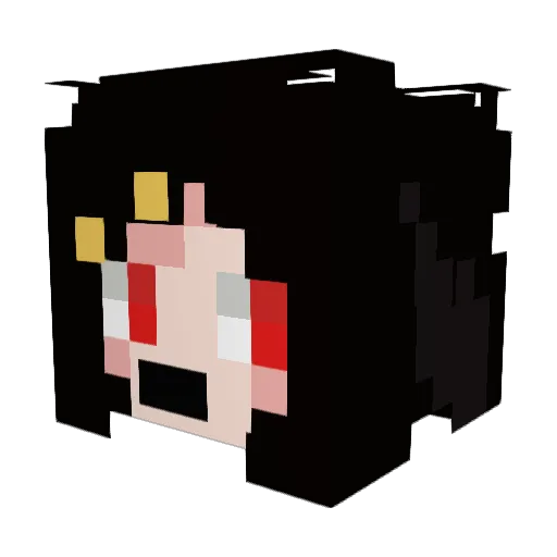 melxqiz Minecraft avatar head, 3D render