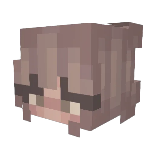 melxx Minecraft avatar head, 3D render