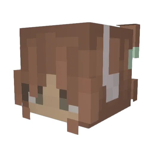 melydy Minecraft avatar head, 3D render