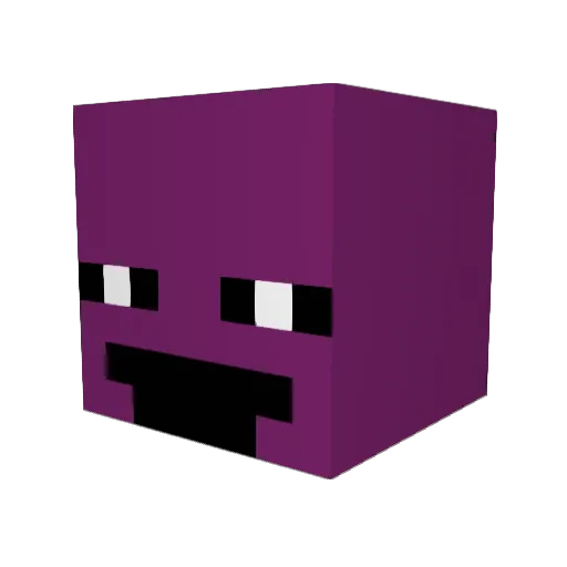 mem_meme Minecraft avatar head, 3D render