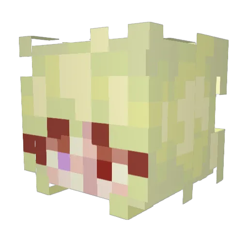 memberz Minecraft avatar head, 3D render