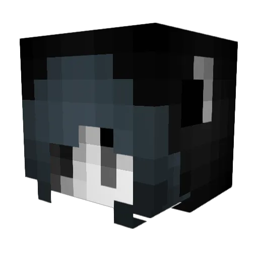 membrana Minecraft avatar head, 3D render