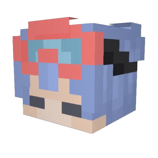 memedusinXIX Minecraft avatar head, 3D render