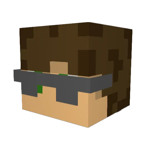 memeguyig Minecraft avatar head, 3D render