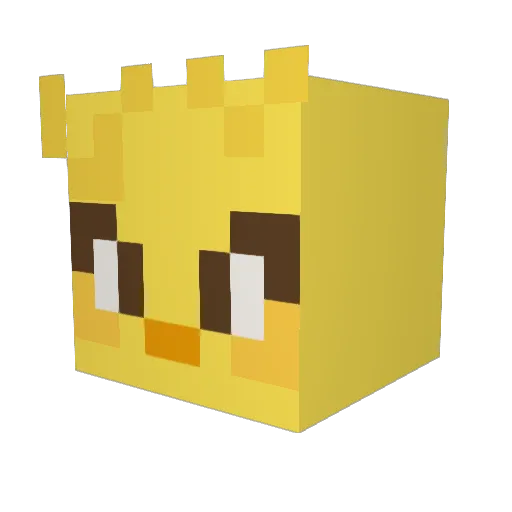 memeikyuu Minecraft avatar head, 3D render