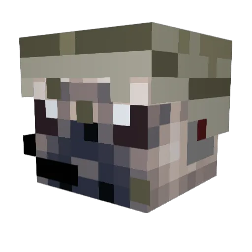 memeking0 Minecraft avatar head, 3D render