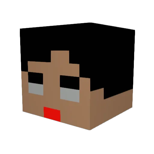 memekun1 Minecraft avatar head, 3D render