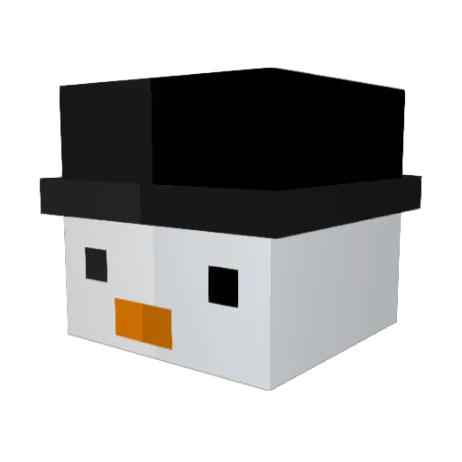 memenchy Minecraft avatar head, 3D render
