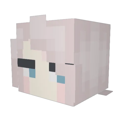 memeng0 Minecraft avatar head, 3D render