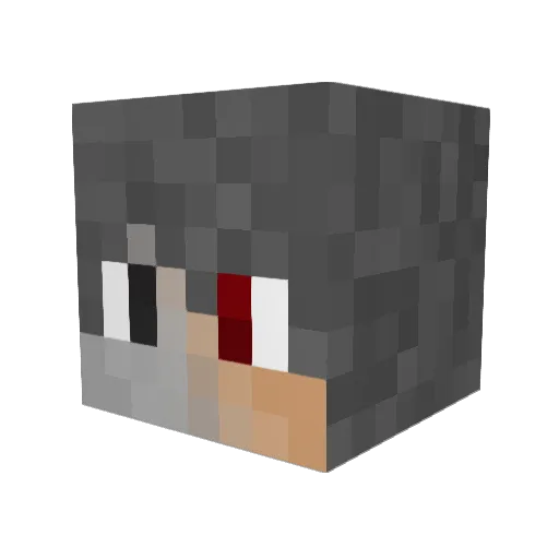 mementomorifrog Minecraft avatar head, 3D render