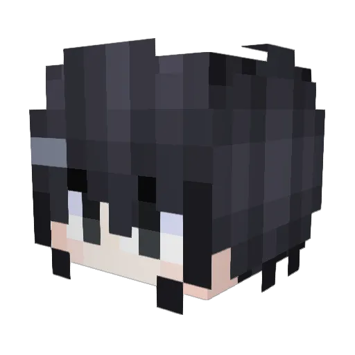 memeowly Minecraft avatar head, 3D render