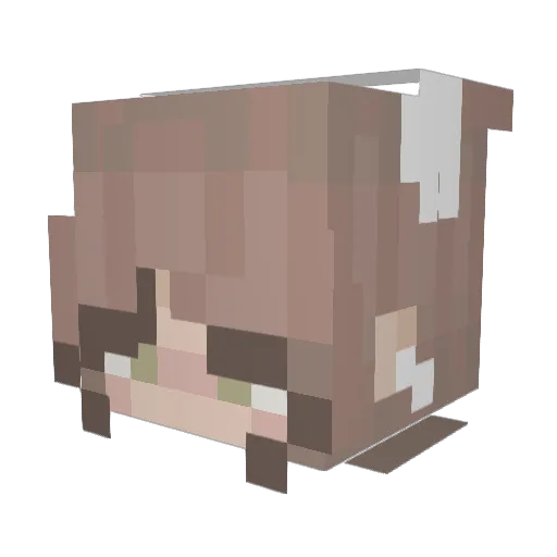memesiee Minecraft avatar head, 3D render