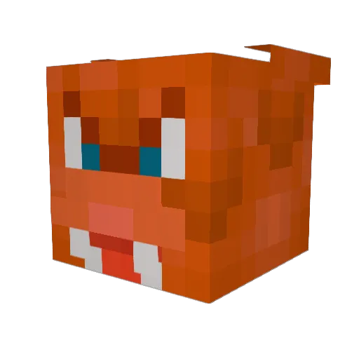 memespacing Minecraft avatar head, 3D render