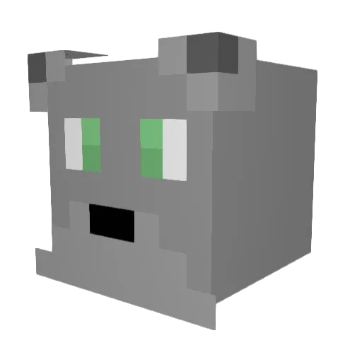 memetheifv1 Minecraft avatar head, 3D render