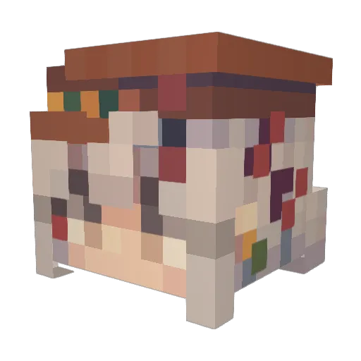 memilly Minecraft avatar head, 3D render