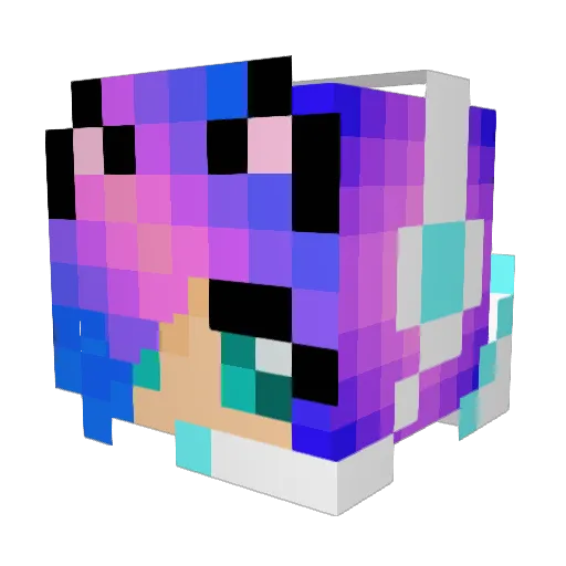 memopmi Minecraft avatar head, 3D render