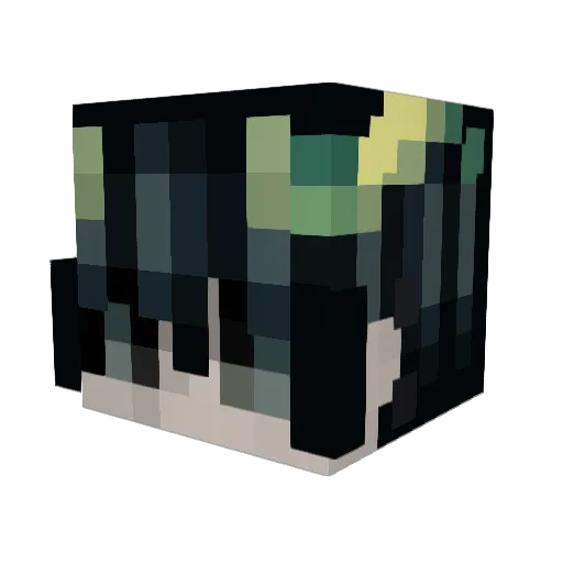 memorial Minecraft avatar head, 3D render