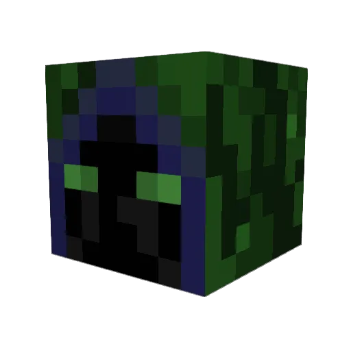 memorible Minecraft avatar head, 3D render
