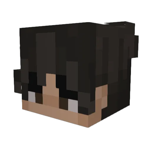 memphi_ Minecraft avatar head, 3D render