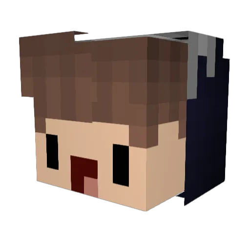 memr Minecraft avatar head, 3D render