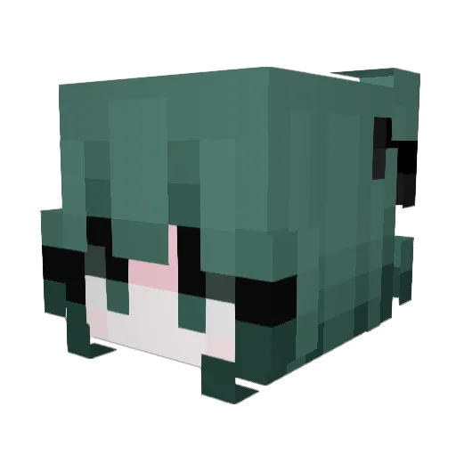 men100siruku Minecraft avatar head, 3D render