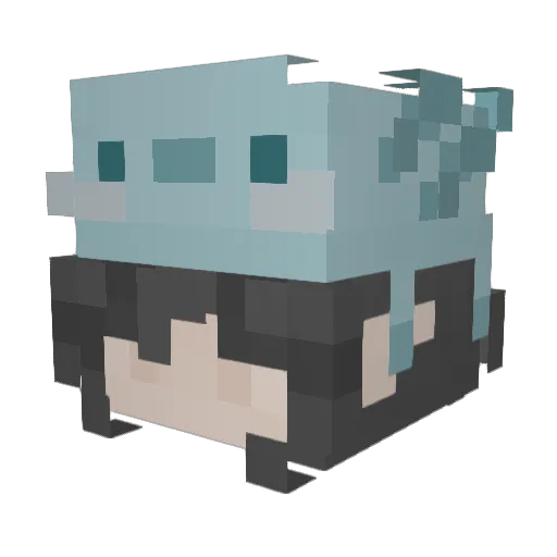 menaaa_ Minecraft avatar head, 3D render