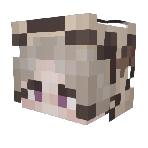 menarche8 Minecraft avatar head, 3D render