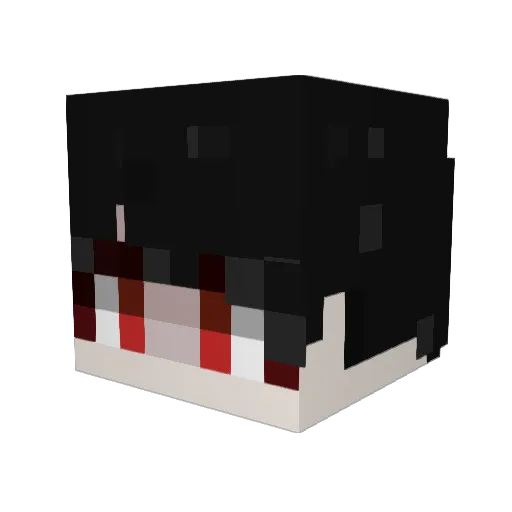 mendeng Minecraft avatar head, 3D render