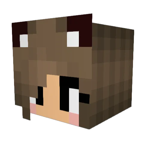 mendezj Minecraft avatar head, 3D render