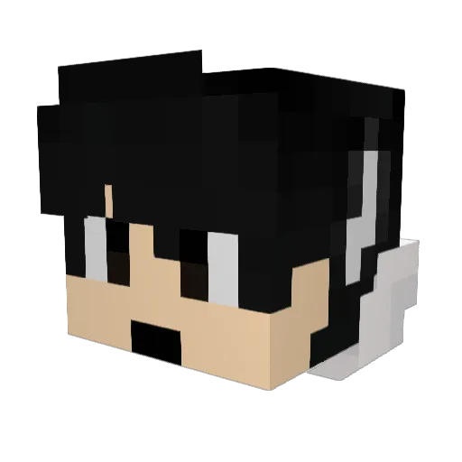 mendinamiane Minecraft avatar head, 3D render