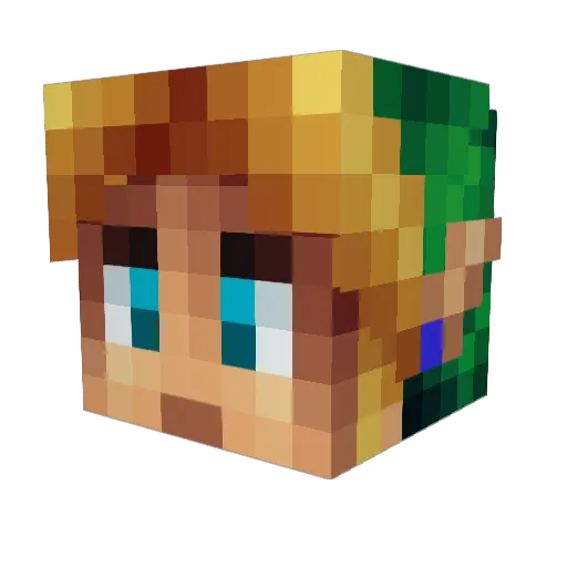 mendiz Minecraft avatar head, 3D render
