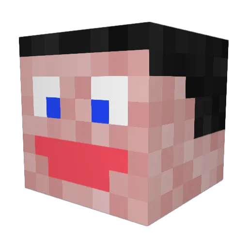 meneer_MAND Minecraft avatar head, 3D render